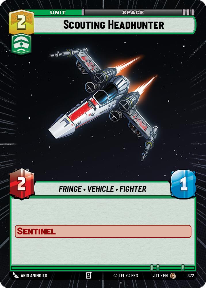 Scouting Headhunter (372) (Hyperspace) (372) [Jump to Lightspeed] | Cards and Coasters CA