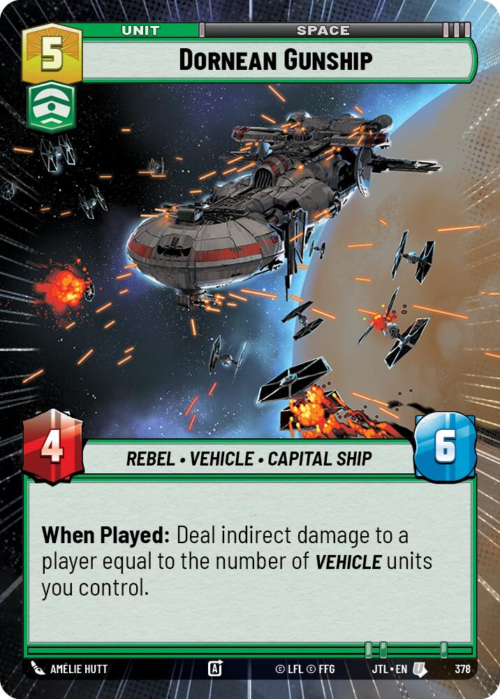 Dornean Gunship (378) (Hyperspace) (378) [Jump to Lightspeed] | Cards and Coasters CA