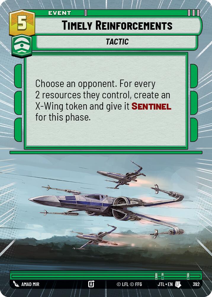 Timely Reinforcements (392) (Hyperspace) (392) [Jump to Lightspeed] | Cards and Coasters CA