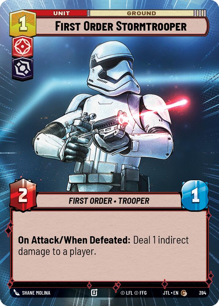 First Order Stormtrooper (394) (Hyperspace) (394) [Jump to Lightspeed] | Cards and Coasters CA