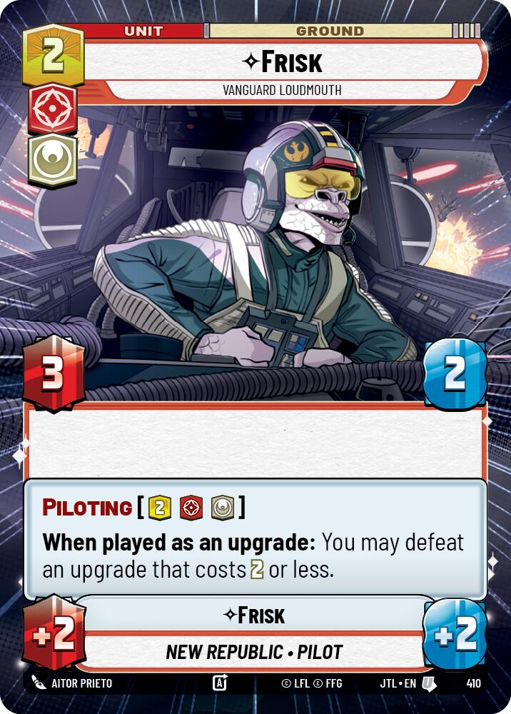 Frisk - Vanguard Loudmouth (410) (Hyperspace) (410) [Jump to Lightspeed] | Cards and Coasters CA