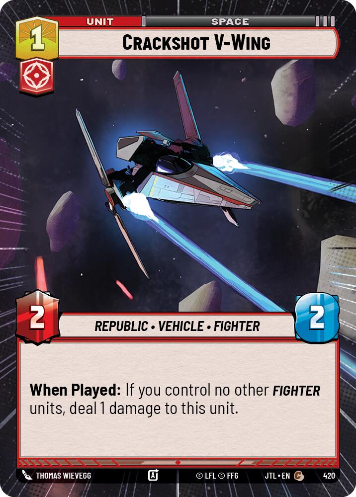Crackshot V-Wing (420) (Hyperspace) (420) [Jump to Lightspeed] | Cards and Coasters CA