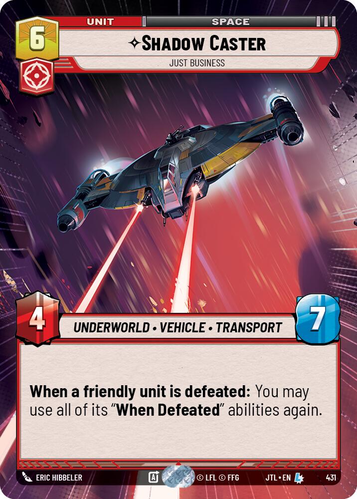 Shadow Caster - Just Business (431) (Hyperspace) (431) [Jump to Lightspeed] | Cards and Coasters CA