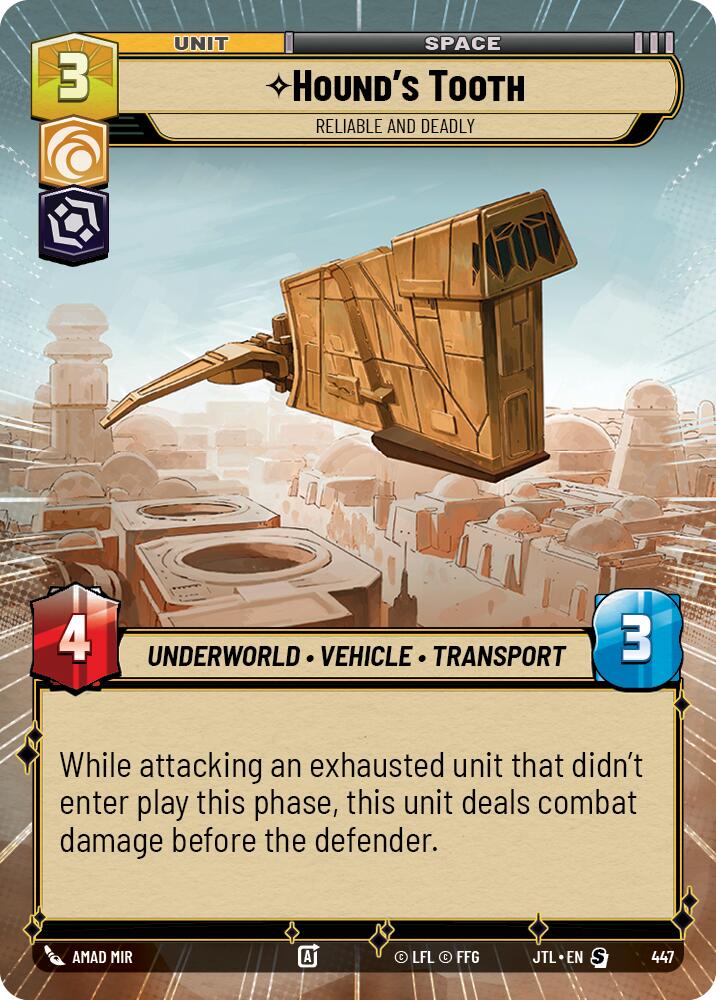 Hound's Tooth - Reliable and Deadly (447) (Hyperspace) (447) [Jump to Lightspeed] | Cards and Coasters CA