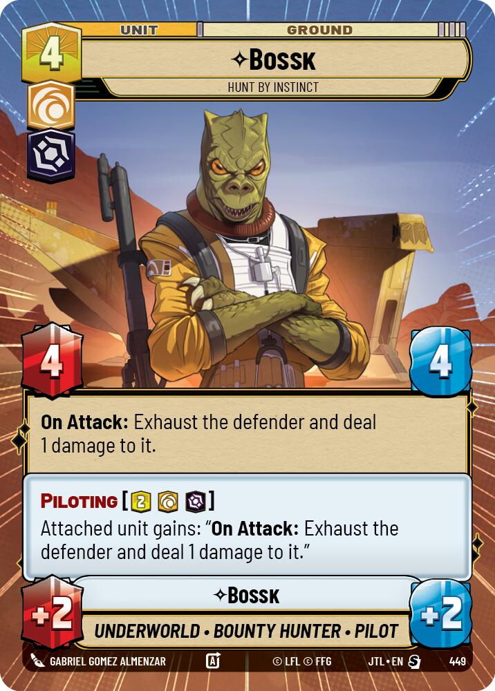 Bossk - Hunt By Instinct (449) (Hyperspace) (449) [Jump to Lightspeed] | Cards and Coasters CA