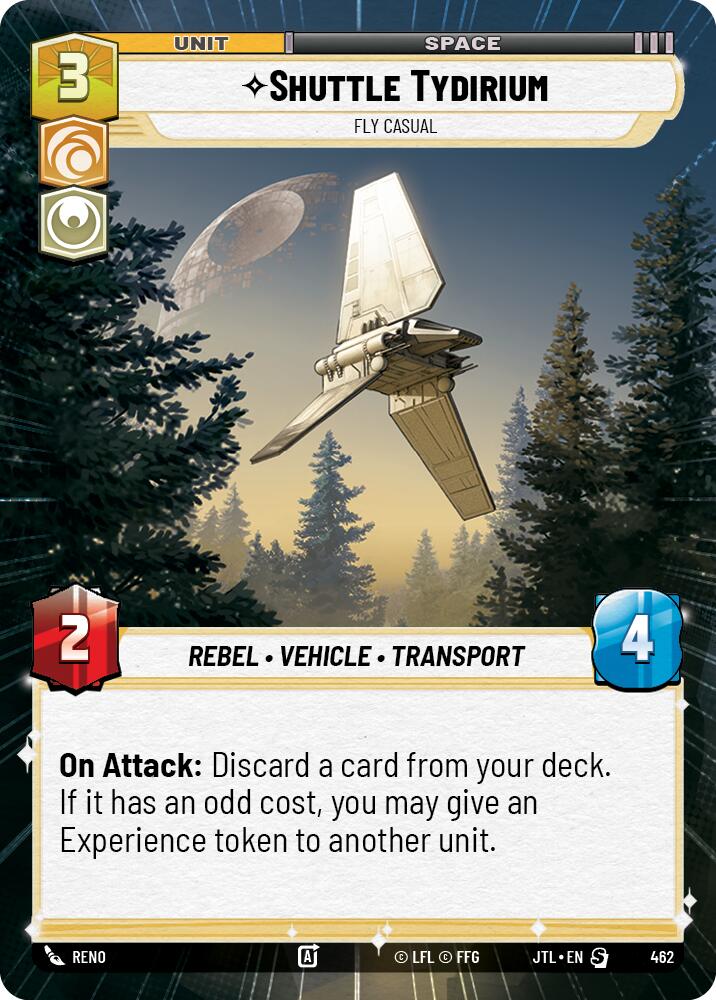 Shuttle Tydirium - Fly Casual (462) (Hyperspace) (462) [Jump to Lightspeed] | Cards and Coasters CA