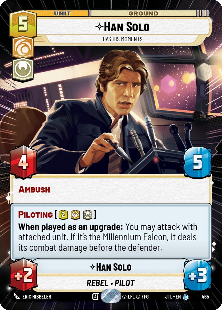 Han Solo - Has His Moments (465) (Hyperspace) (465) [Jump to Lightspeed] | Cards and Coasters CA