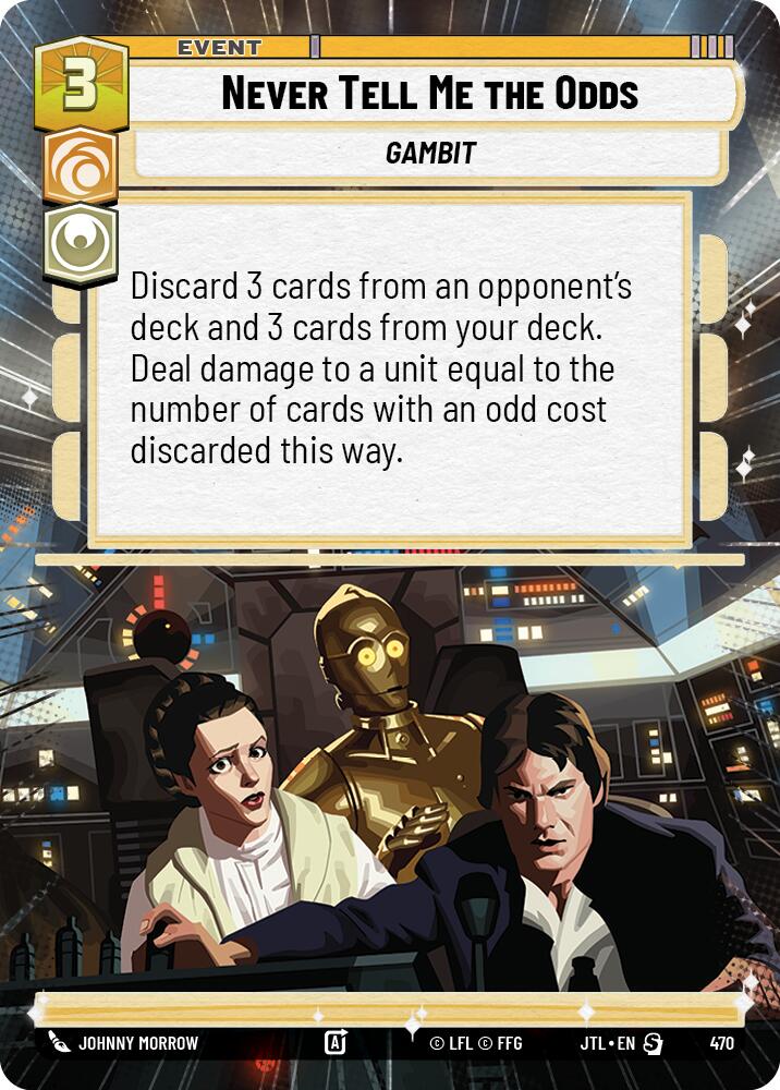 Never Tell Me the Odds (470) (Hyperspace) (470) [Jump to Lightspeed] | Cards and Coasters CA
