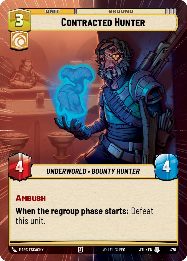 Contracted Hunter (478) (Hyperspace) (478) [Jump to Lightspeed] | Cards and Coasters CA