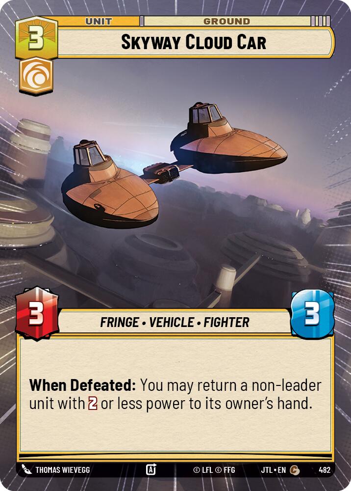 Skyway Cloud Car (482) (Hyperspace) (482) [Jump to Lightspeed] | Cards and Coasters CA