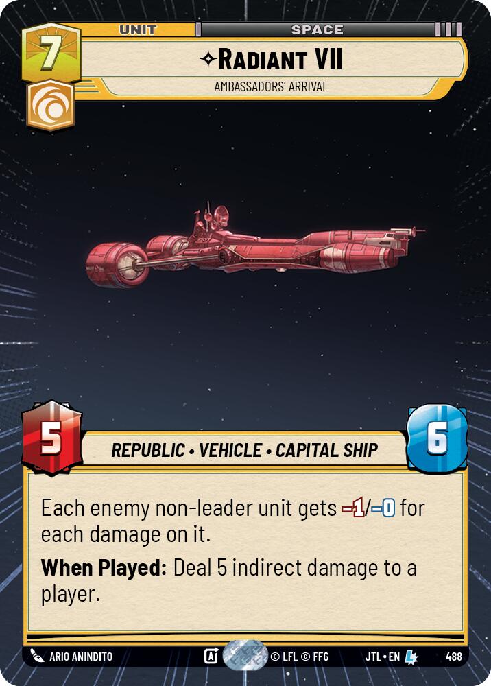 Radiant VII - Ambassadors' Arrival (488) (Hyperspace) (488) [Jump to Lightspeed] | Cards and Coasters CA