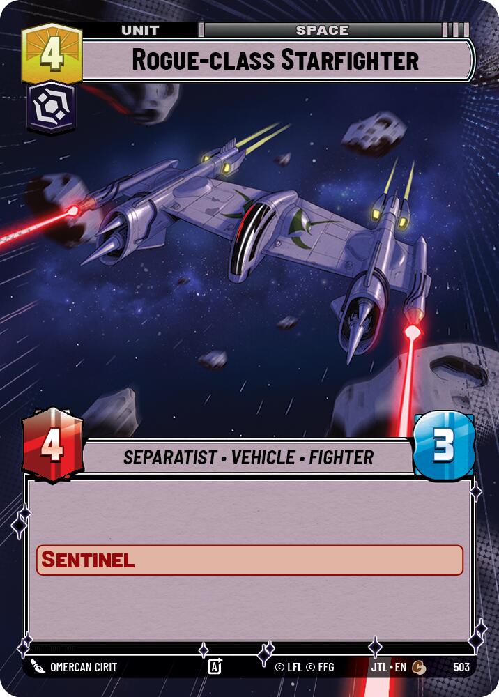 Rogue-class Starfighter (503) (Hyperspace) (503) [Jump to Lightspeed] | Cards and Coasters CA