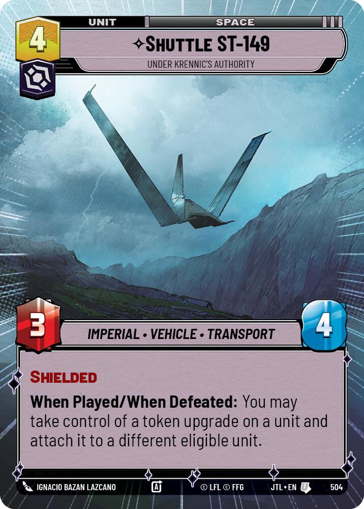 Shuttle ST-149 - Under Krennic's Authority (504) (Hyperspace) (504) [Jump to Lightspeed] | Cards and Coasters CA