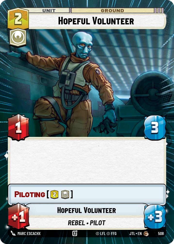 Hopeful Volunteer (508) (Hyperspace) (508) [Jump to Lightspeed] | Cards and Coasters CA