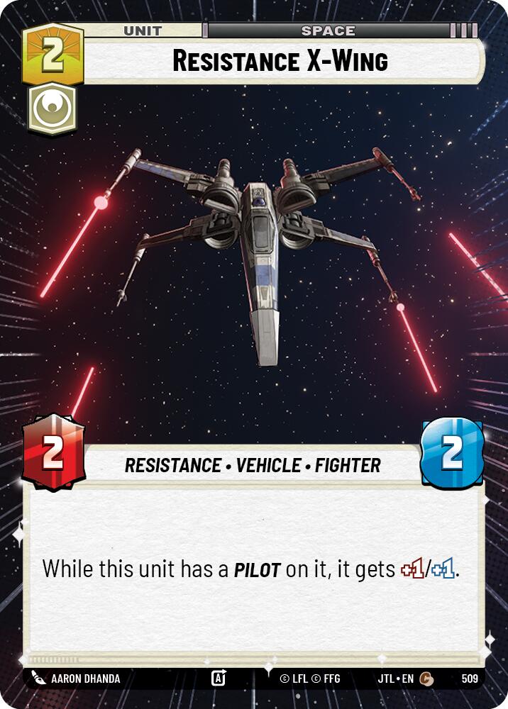 Resistance X-Wing (509) (Hyperspace) (509) [Jump to Lightspeed] | Cards and Coasters CA