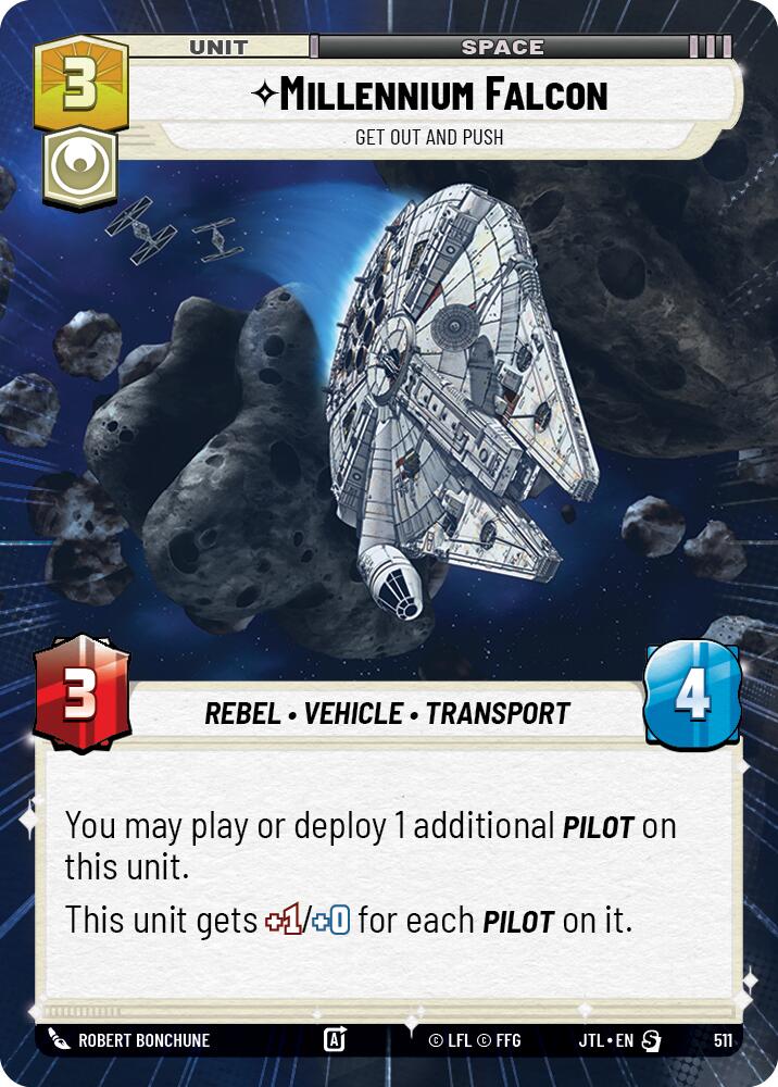 Millennium Falcon - Get Out And Push (511) (Hyperspace) (511) [Jump to Lightspeed] | Cards and Coasters CA