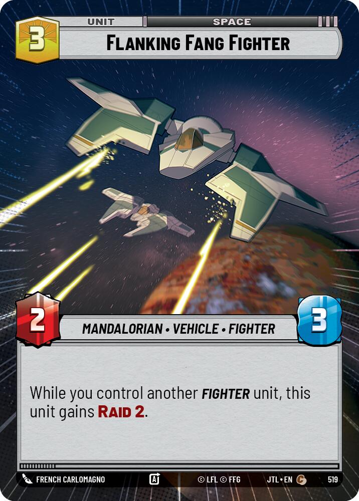 Flanking Fang Fighter (519) (Hyperspace) (519) [Jump to Lightspeed] | Cards and Coasters CA