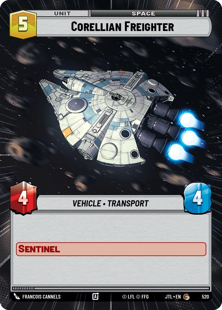 Corellian Freighter (520) (Hyperspace) (520) [Jump to Lightspeed] | Cards and Coasters CA