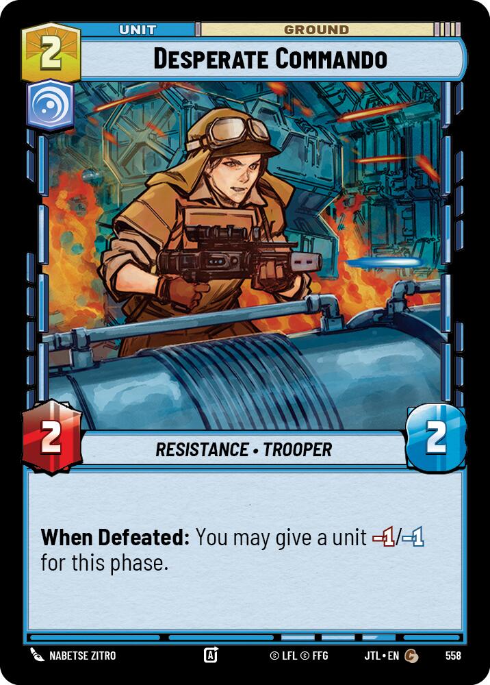 Desperate Commando (558) (558) [Jump to Lightspeed] | Cards and Coasters CA