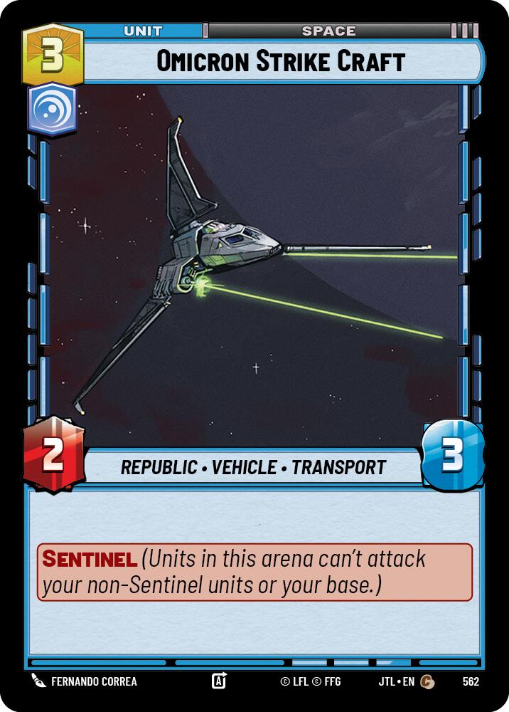 Omicron Strike Craft (562) (562) [Jump to Lightspeed] | Cards and Coasters CA