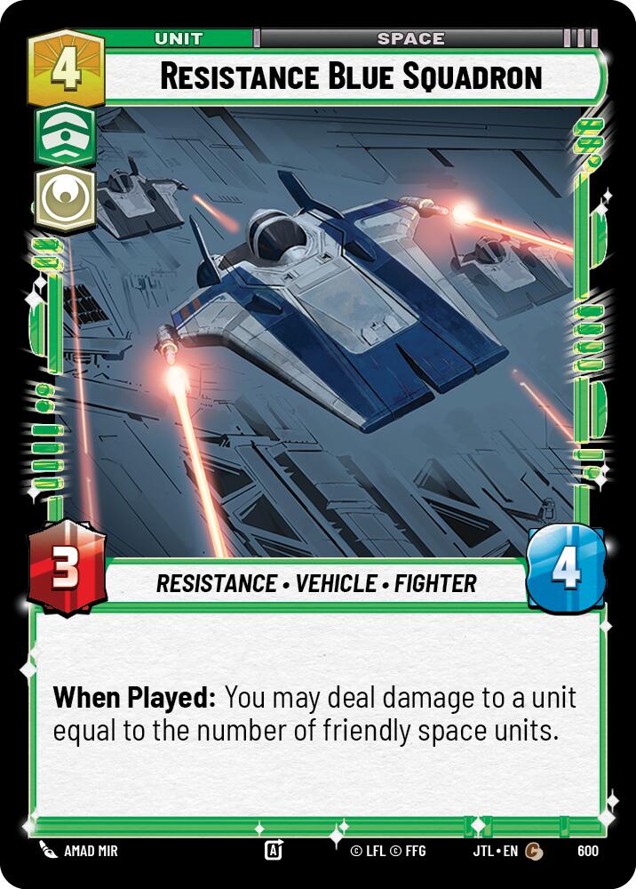 Resistance Blue Squadron (600) (600) [Jump to Lightspeed] | Cards and Coasters CA