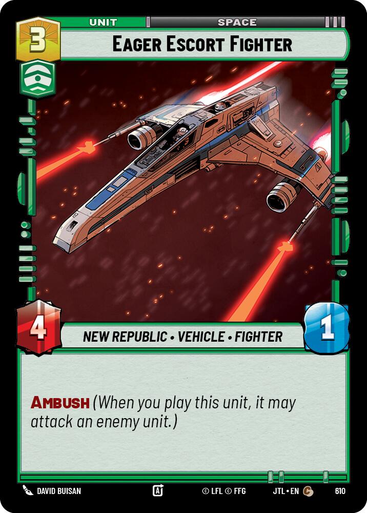 Eager Escort Fighter (610) (610) [Jump to Lightspeed] | Cards and Coasters CA