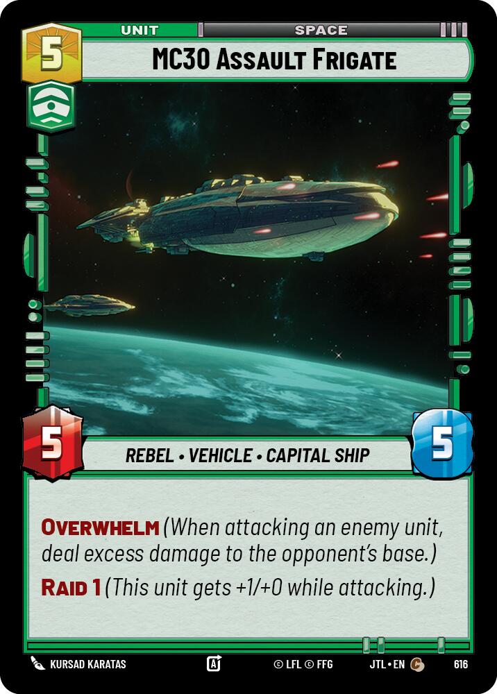 MC30 Assault Frigate (616) (616) [Jump to Lightspeed] | Cards and Coasters CA