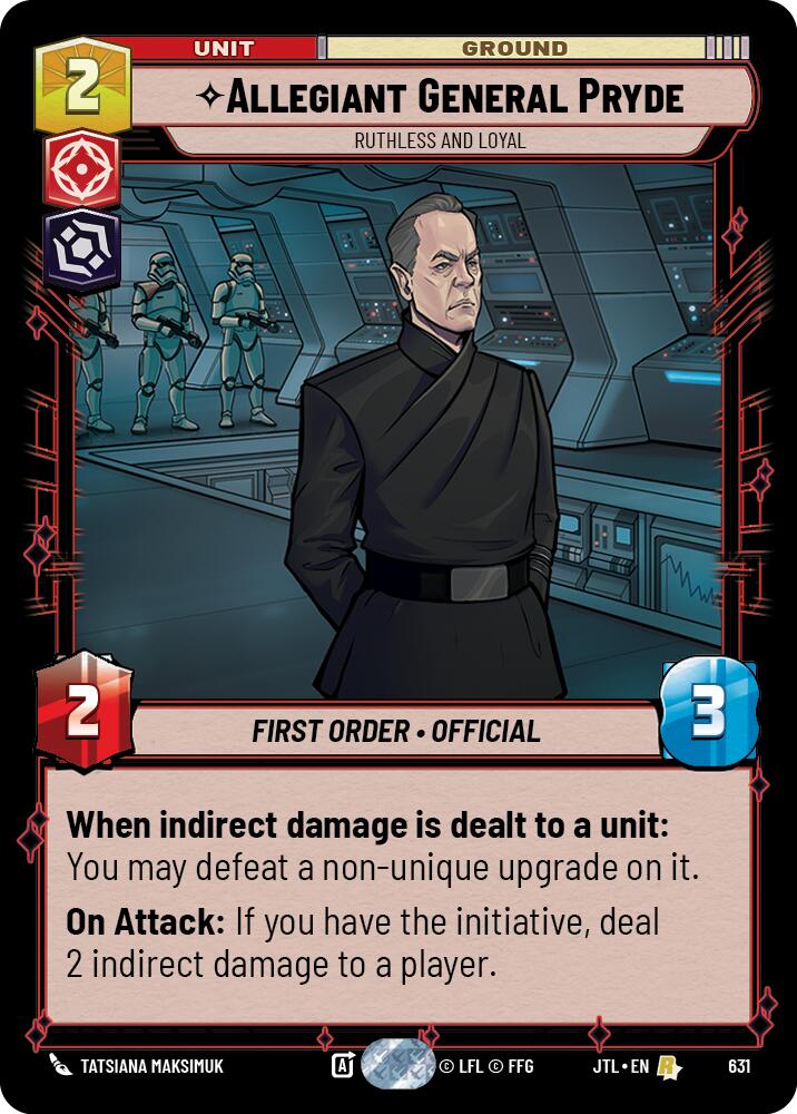 Allegiant General Pryde - Ruthless and Loyal (631) (631) [Jump to Lightspeed] | Cards and Coasters CA
