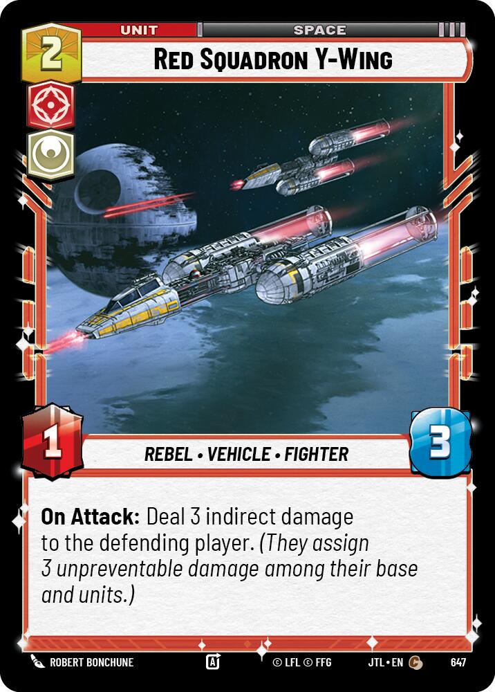 Red Squadron Y-Wing (647) (647) [Jump to Lightspeed] | Cards and Coasters CA
