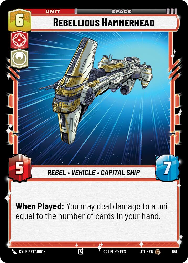 Rebellious Hammerhead (651) (651) [Jump to Lightspeed] | Cards and Coasters CA
