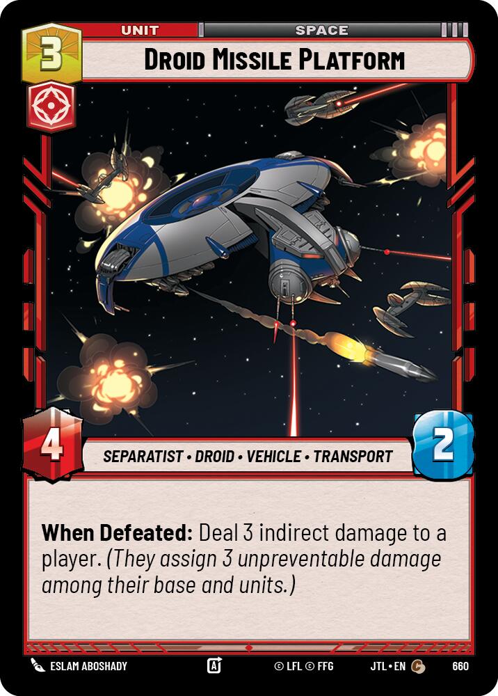Droid Missile Platform (660) (660) [Jump to Lightspeed] | Cards and Coasters CA