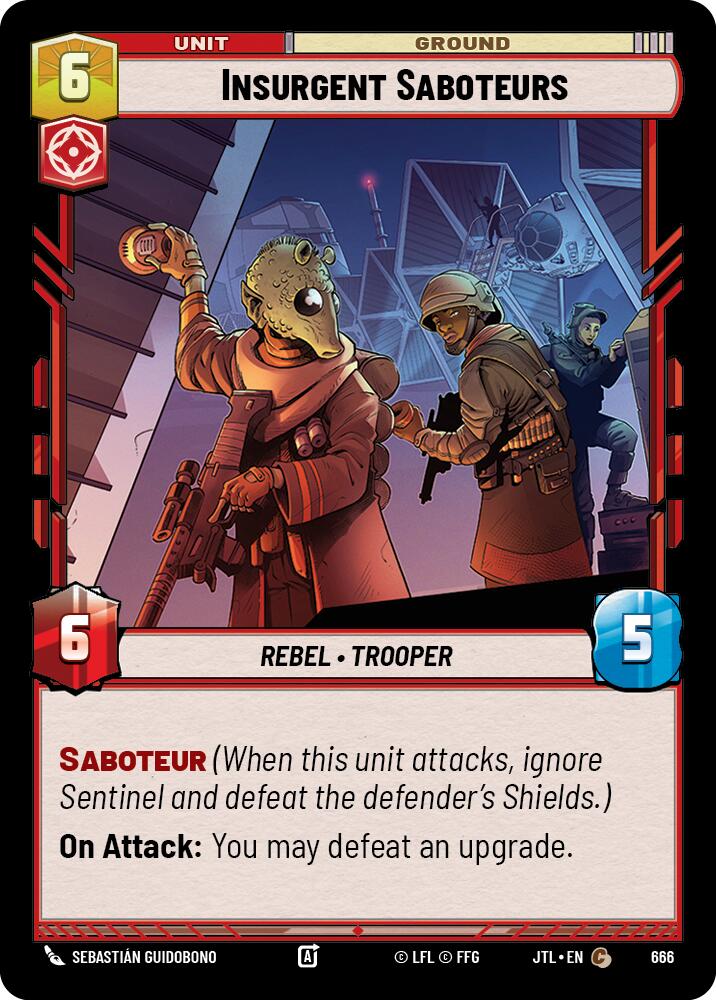 Insurgent Saboteurs (666) (666) [Jump to Lightspeed] | Cards and Coasters CA