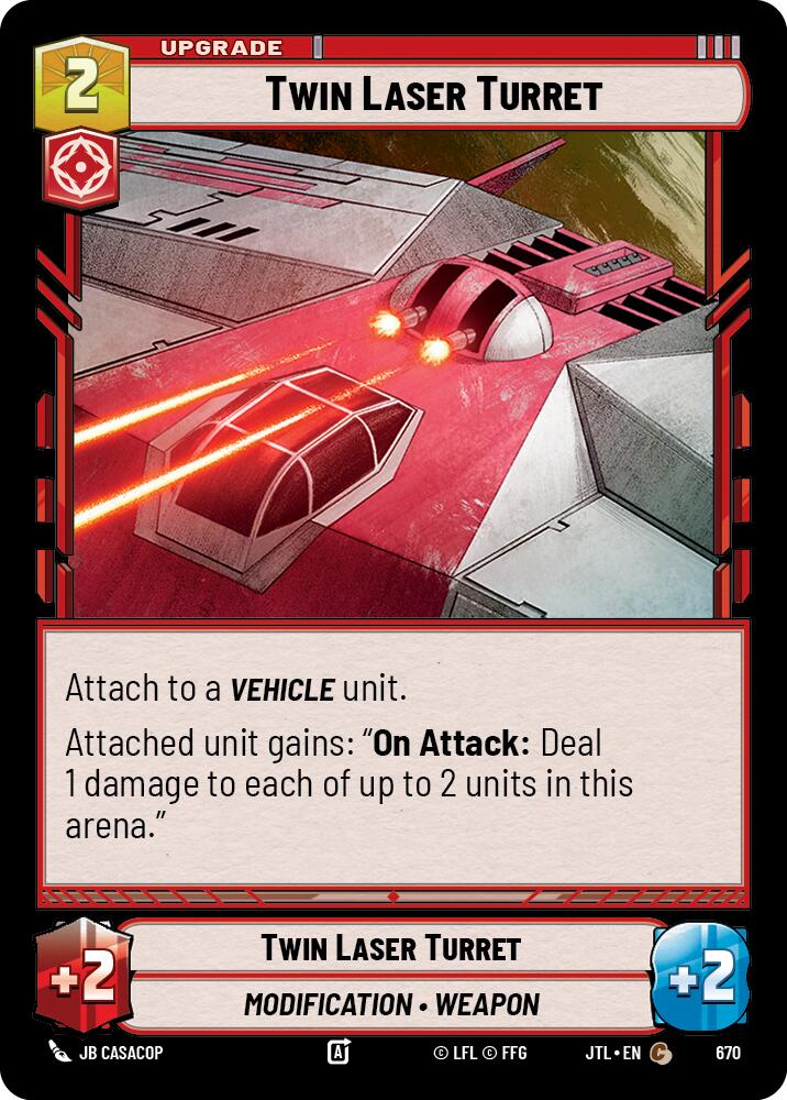 Twin Laser Turret (670) (670) [Jump to Lightspeed] | Cards and Coasters CA