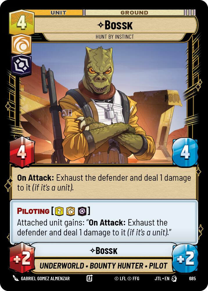 Bossk - Hunt By Instinct (685) (685) [Jump to Lightspeed] | Cards and Coasters CA