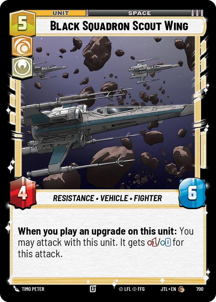 Black Squadron Scout Wing (700) (700) [Jump to Lightspeed] | Cards and Coasters CA