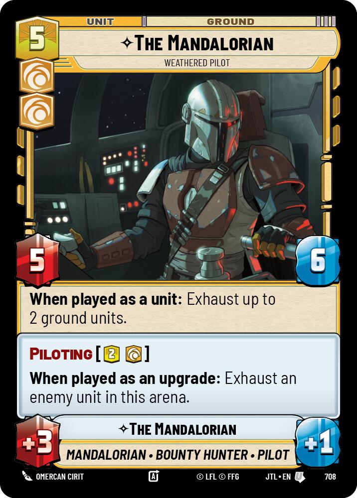 The Mandalorian - Weathered Pilot (708) (708) [Jump to Lightspeed] | Cards and Coasters CA