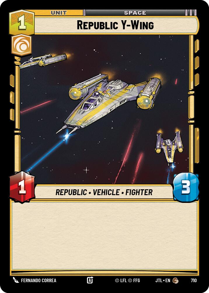 Republic Y-Wing (710) (710) [Jump to Lightspeed] | Cards and Coasters CA
