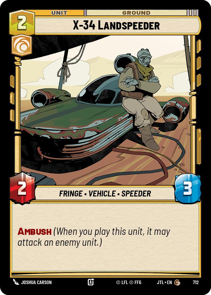 X-34 Landspeeder (712) (712) [Jump to Lightspeed] | Cards and Coasters CA