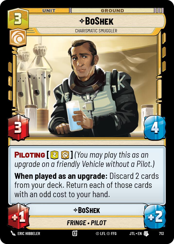 BoShek - Charismatic Smuggler (713) (713) [Jump to Lightspeed] | Cards and Coasters CA