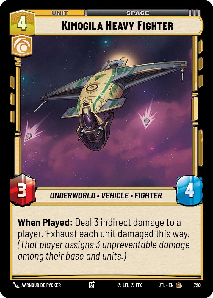 Kimogila Heavy Fighter (720) (720) [Jump to Lightspeed] | Cards and Coasters CA