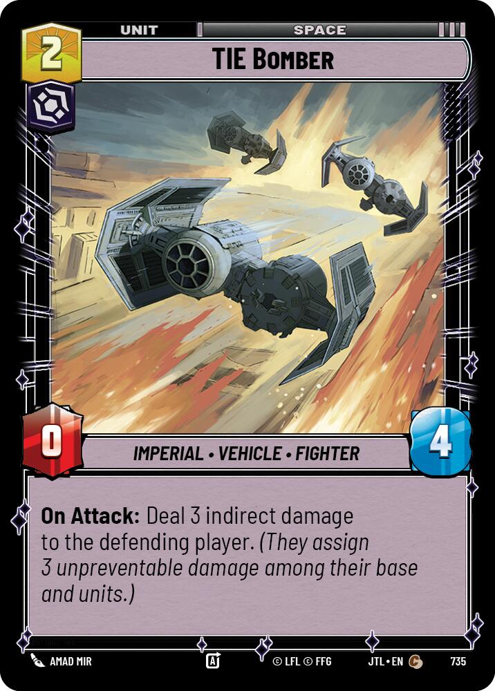 TIE Bomber (735) (735) [Jump to Lightspeed] | Cards and Coasters CA