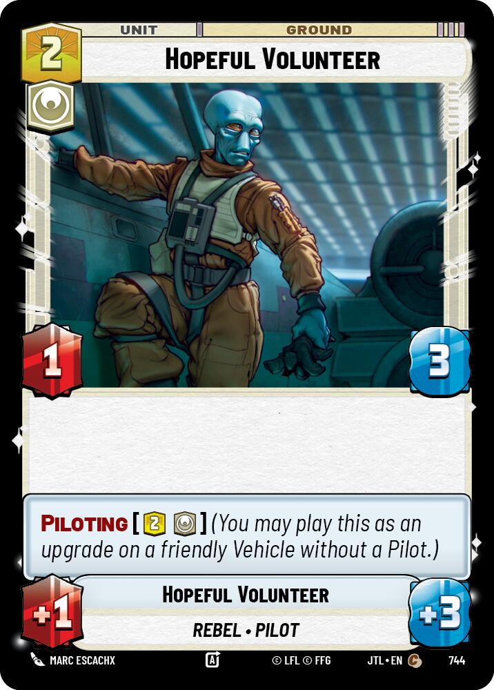 Hopeful Volunteer (744) (744) [Jump to Lightspeed] | Cards and Coasters CA