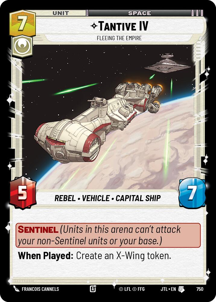 Tantive IV - Fleeing the Empire (750) (750) [Jump to Lightspeed] | Cards and Coasters CA