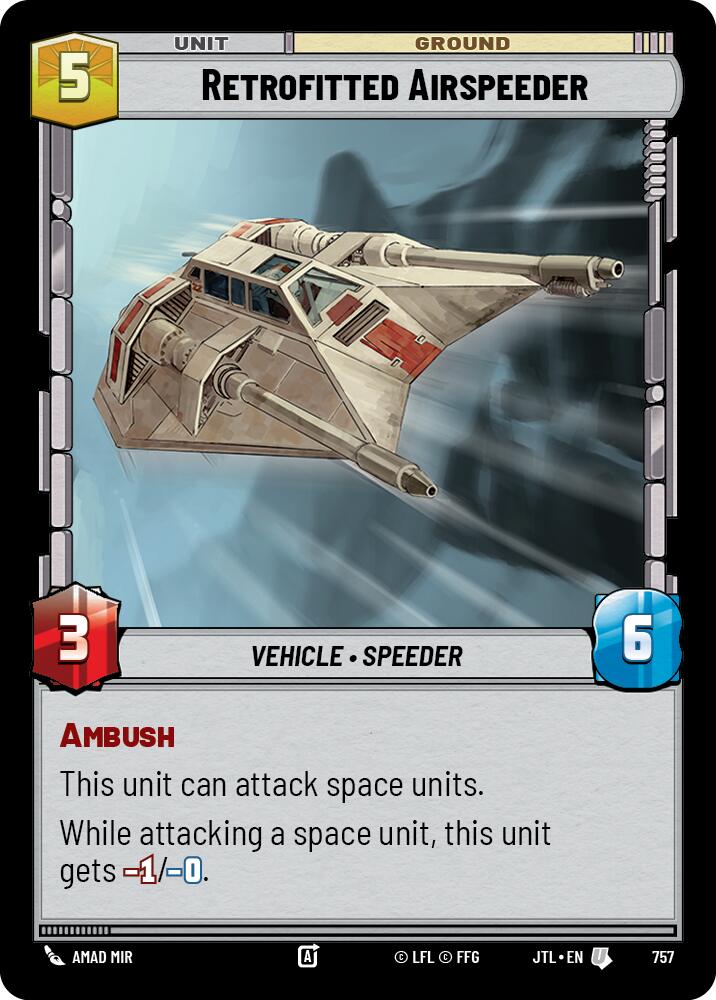 Retrofitted Airspeeder (757) (757) [Jump to Lightspeed] | Cards and Coasters CA
