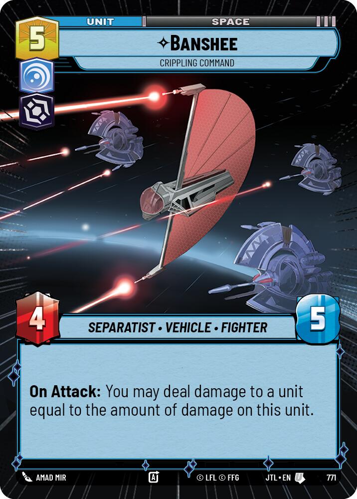 Banshee - Crippling Command (771) (Hyperspace Foil) (771) [Jump to Lightspeed] | Cards and Coasters CA