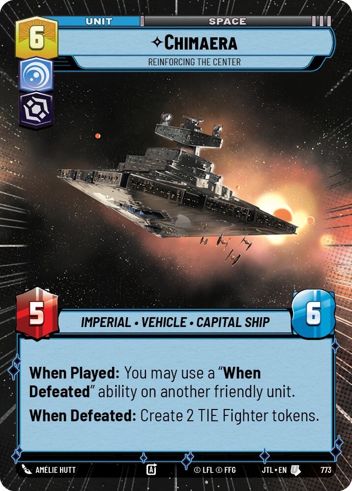 Chimaera - Reinforcing the Center (773) (Hyperspace Foil) (773) [Jump to Lightspeed] | Cards and Coasters CA