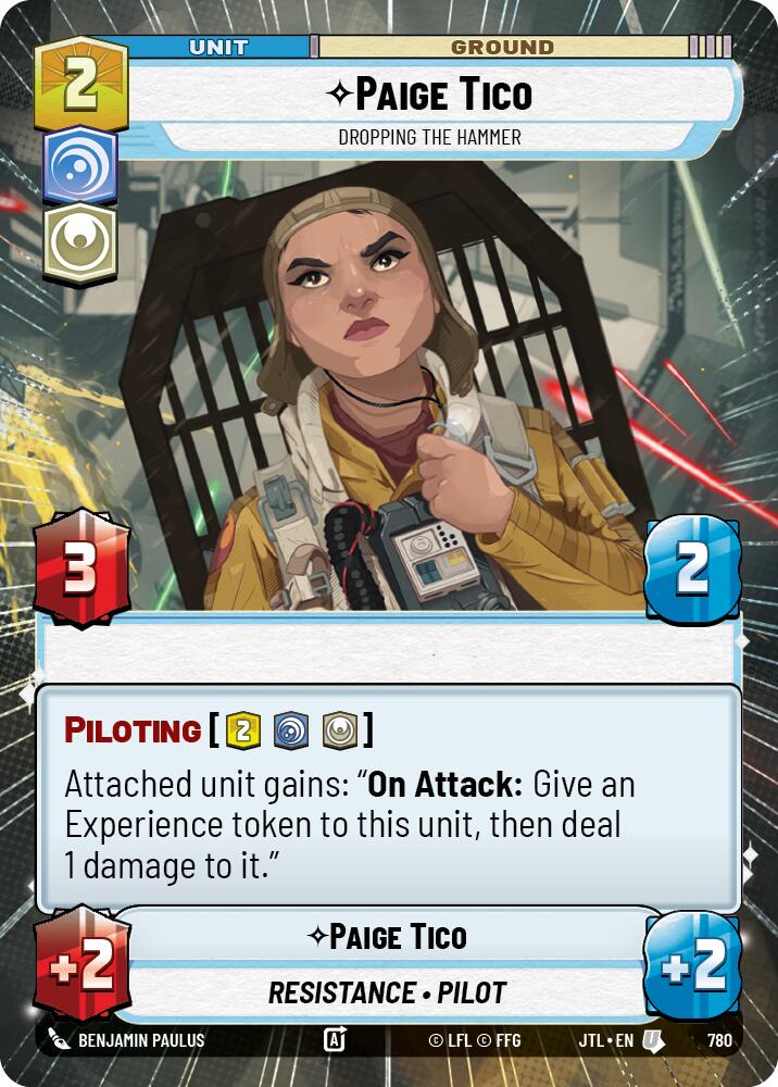 Paige Tico - Dropping the Hammer (780) (Hyperspace Foil) (780) [Jump to Lightspeed] | Cards and Coasters CA