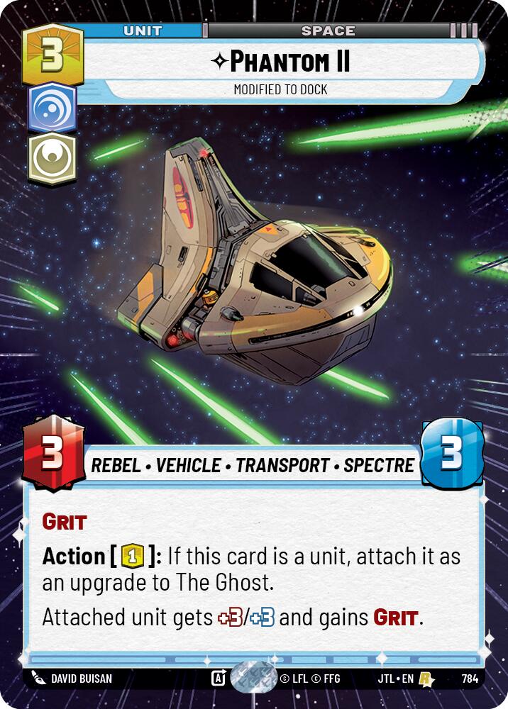 Phantom II - Modified to Dock (784) (Hyperspace Foil) (784) [Jump to Lightspeed] | Cards and Coasters CA
