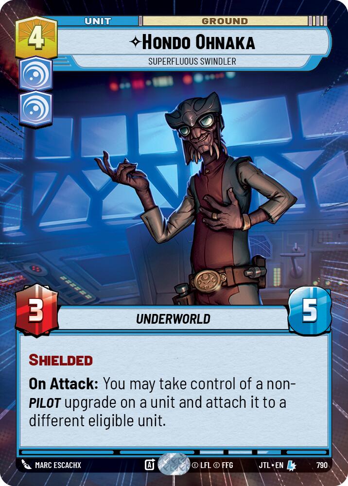 Hondo Ohnaka - Superfluous Swindler (790) (Hyperspace Foil) (790) [Jump to Lightspeed] | Cards and Coasters CA