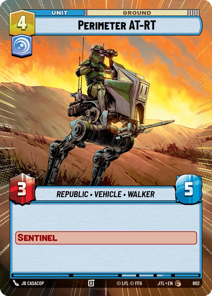 Perimeter AT-RT (802) (Hyperspace Foil) (802) [Jump to Lightspeed] | Cards and Coasters CA